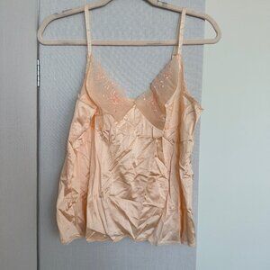 Vintage Size 36 Vanity Fair Pink Silk Slip Tank